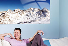 The Alps-example for panorama on canvas in living space