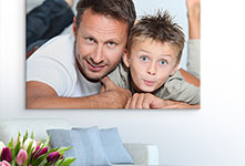 big family photo on canvas