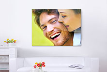 living space acrylic print example couple laugh