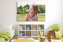 photo on canvas example_nursery photo of child with blowball