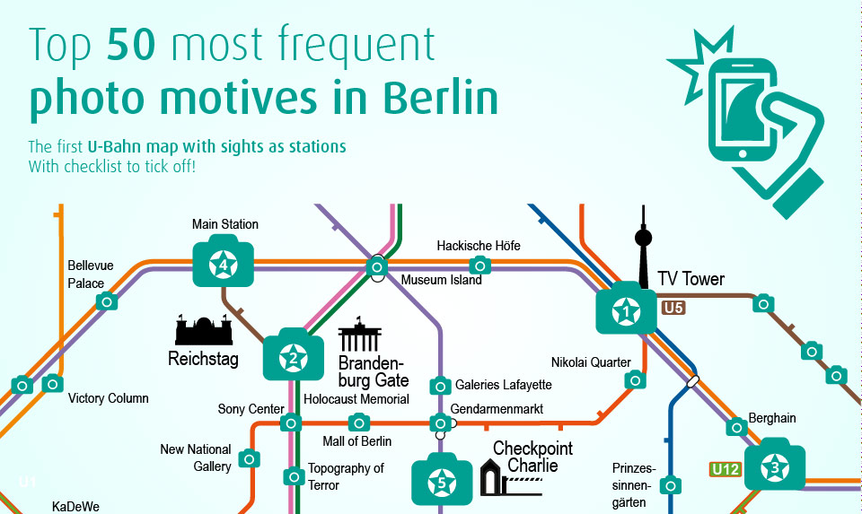 Top 50 photo motifs in Berlin