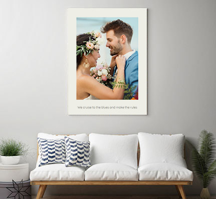 canvas print with text appartment