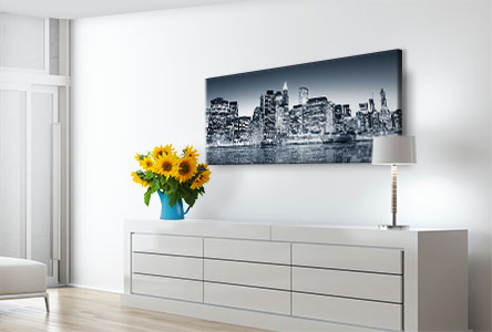 panoramic canvas photo example city skyline